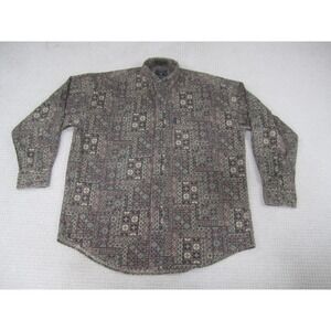 Chaps Ralph Lauren Shirt Mens Large Geometric Button Down *Rare* Long‎ Sleeve